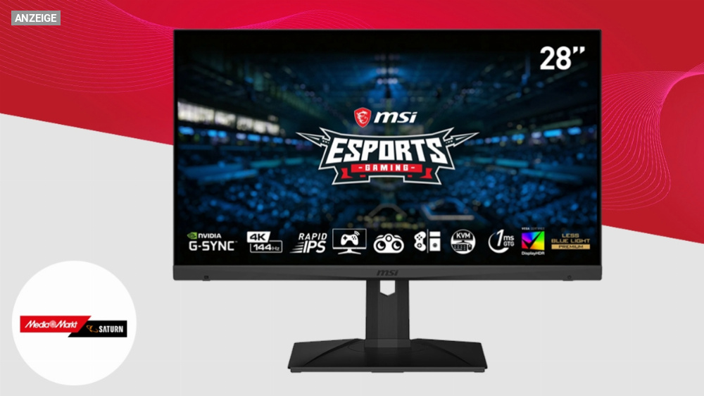 Neuer Tiefstpreis für MSI Optix MAG281URFDE: Gaming-Monitor mit 4K/UHD und 144 Hz