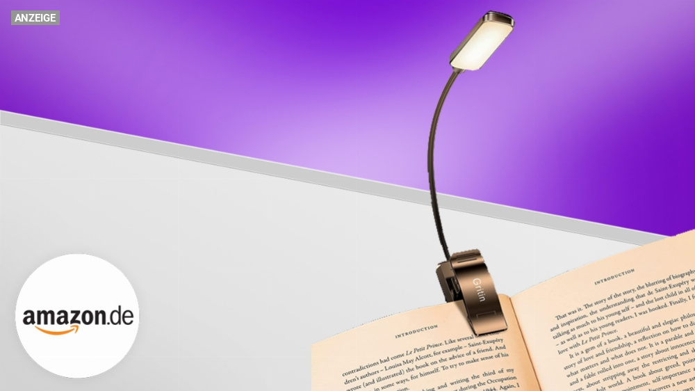 LED-Leselampe für nur 12,99 Euro: 35 % sparen bei Klemmlampe mit USB und Akku