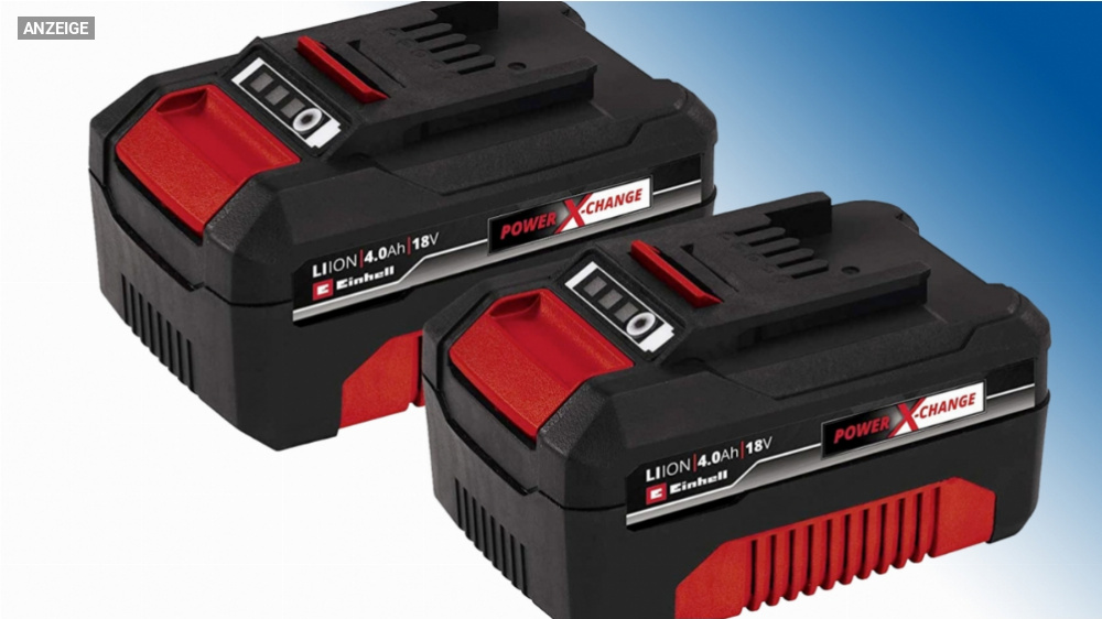 An diesem Bestseller Nr. 1 kommt keiner vorbei: 2x Einhell Akku 18V 4,0 Ah mit 53 % Rabatt