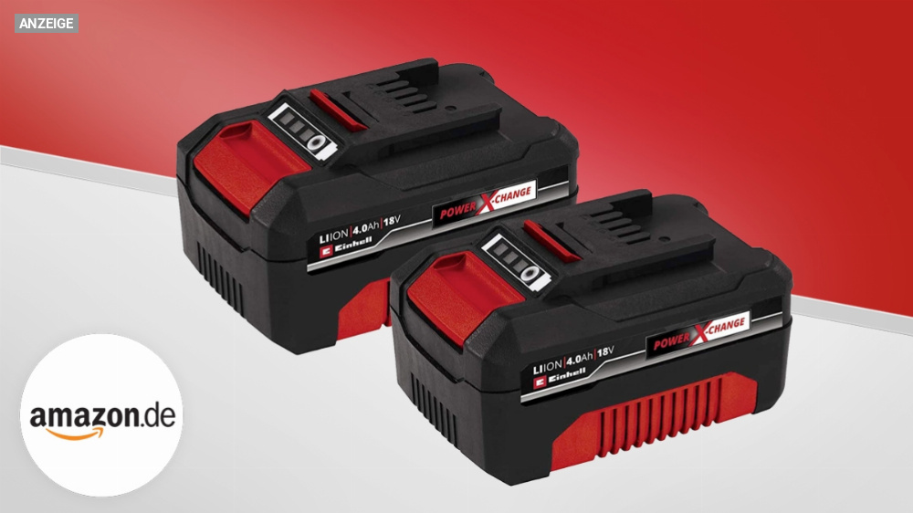 2x Einhell-Akku zum Preis von einem! Dieses 18V-Twinpack ist Akku-Topseller bei Amazon