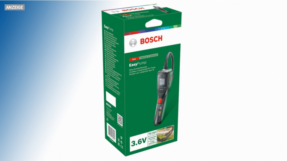 Mega-Seller noch günstiger: Alle wollen diese elektrische Fahrradpumpe von Bosch bei Amazon
