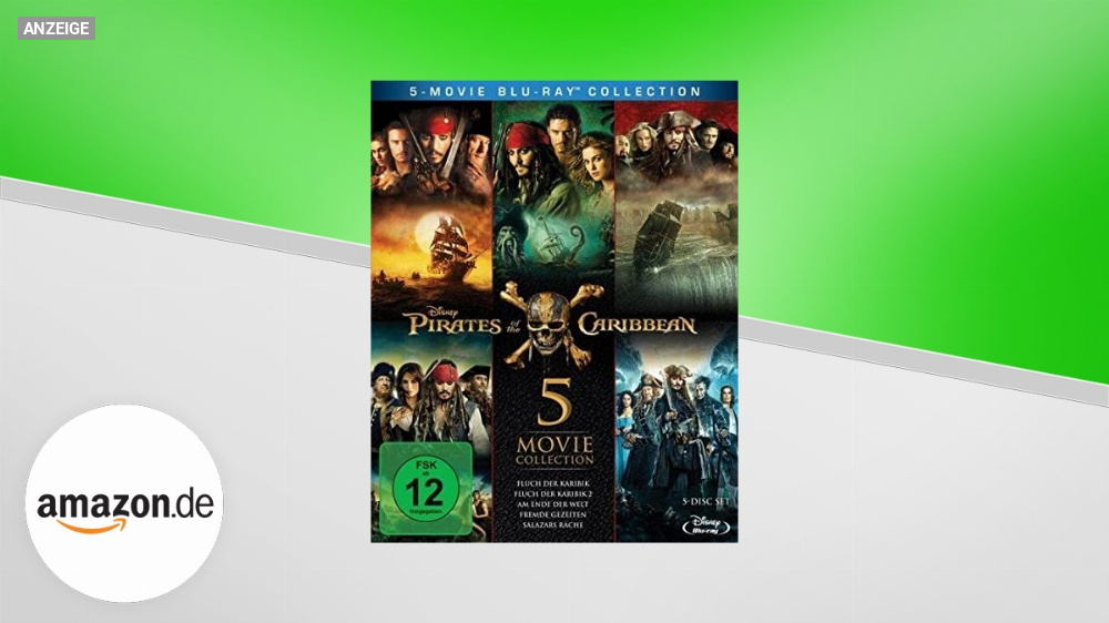 Fluch der Karibik 1-5 für 20,97 Euro auf Blu-ray: Boxset mit allen Filmen stark reduziert