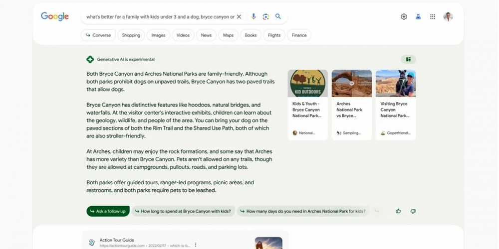 Google-Suche mit KI-Tool Bard