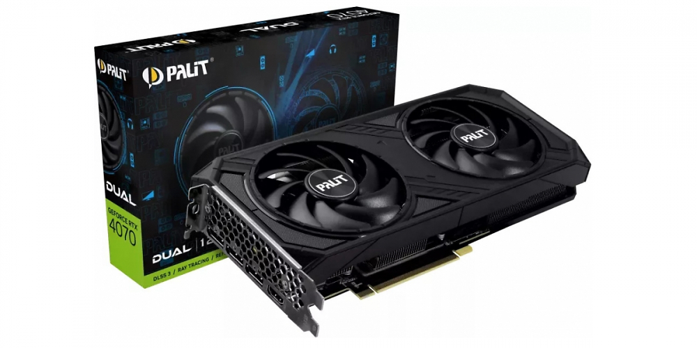 Grafikkarten: Neue Tiefpreise für RTX 4070, RX 6800 XT und RX 7900 XT - im Bild: Die derzeit günstigste RTX 4070 von Palit