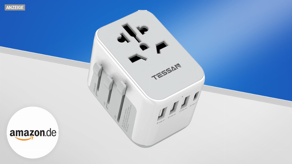 Im Urlaub unverzichtbar: Reiseadapter mit USB-Anschluss zum Tiefstpreis bei Amazon