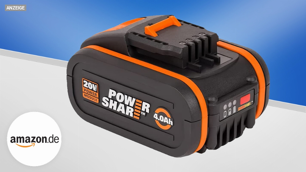 Beliebtester 20V-Akku von Worx im Angebot: Geeignet für Landroid-Mähroboter & Co. mit Powershare