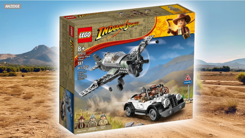 Lego Indiana Jones 23 % günstiger: Flucht vor dem Jagdflugzeug im Angebot (Set 77012)