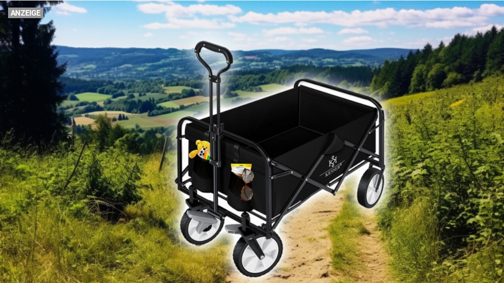 Kesser Bollerwagen im Angebot für nur 62,80 Euro: Faltbarer Handwagen für Kinder, Einkauf etc.