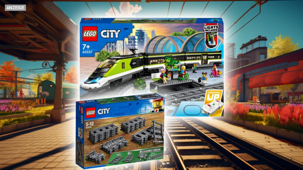 Preis entgleist: Ferngesteuerter Lego City Personen-Schnellzug mit Schienenerweiterungsset stark rabattiert!