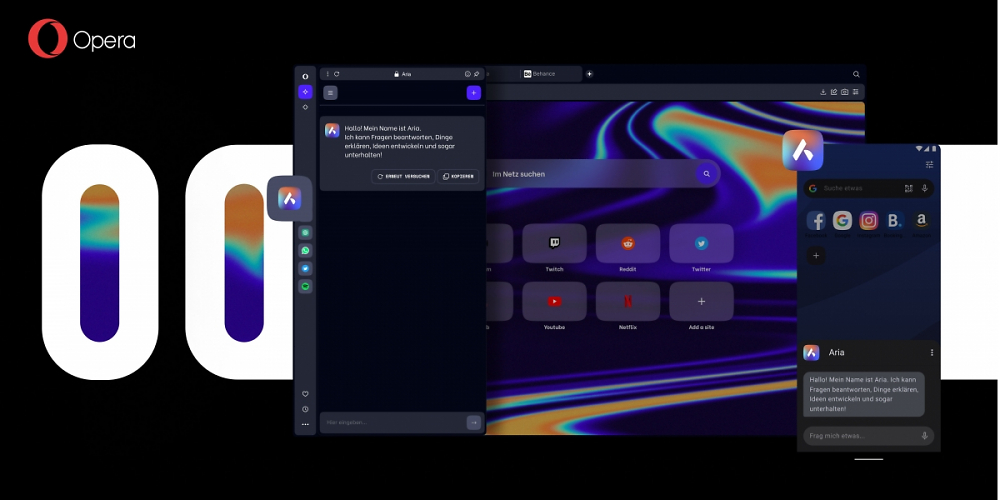 Opera One Webbrowser mit KI Tool integriert