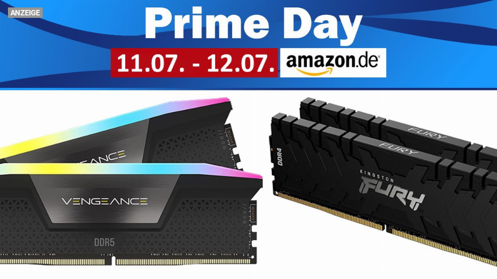 Angebot schrumpft! DDR5 & DDR4: Diese RAM-Kits waren noch nie günstiger (Corsair, Crucial, Kingston) | Amazon Prime Day 2023