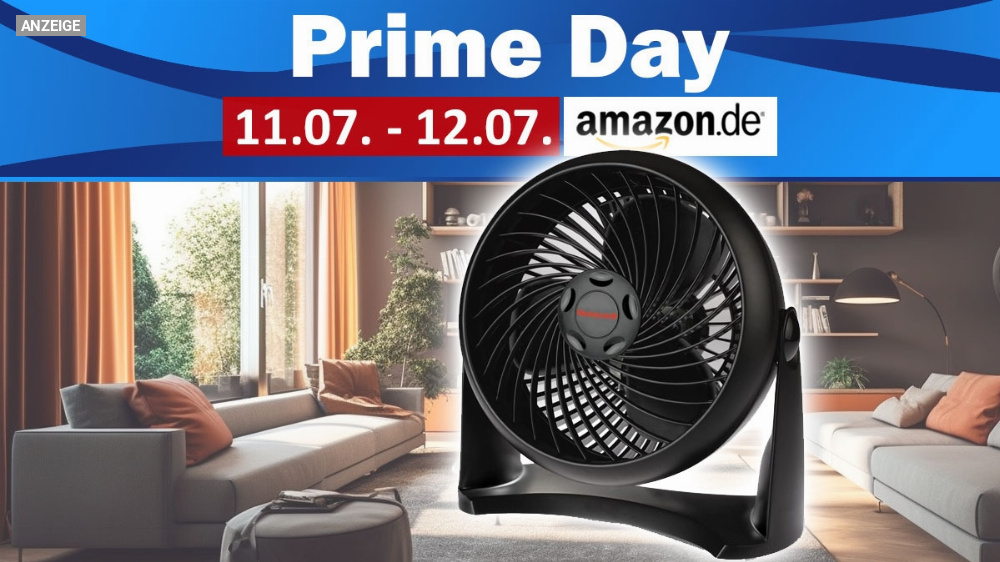 Waffe gegen Sommerhitze für 21,99 Euro: Honeywell Ventilator im Angebot | Amazon Prime Day
