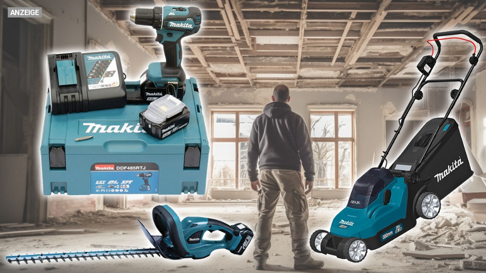 Makita im Angebot: Bis zu 53 % Rabatt bleibt auch nach Prime Day! Heckenschere, Rasentrimmer, Akkuschrauber & Co.