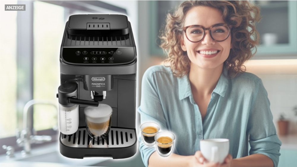 Kaffeevollautomat im Angebot: Jetzt 100 Euro sparen bei Delonghi Magnifica Evo ECAM292.52.GB