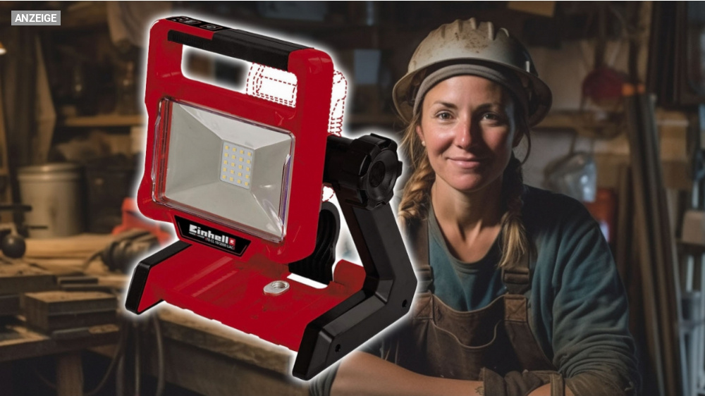 So günstig geht's: Einhell Akku-Lampe stark reduziert bei Amazon - läuft auch ohne 18V-Akku!