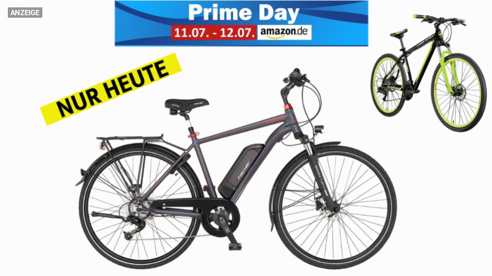 Nur heute: E-Bike von Fischer mit 700 Euro Rabatt - tolle Fahrrad-Angebote am Prime Day