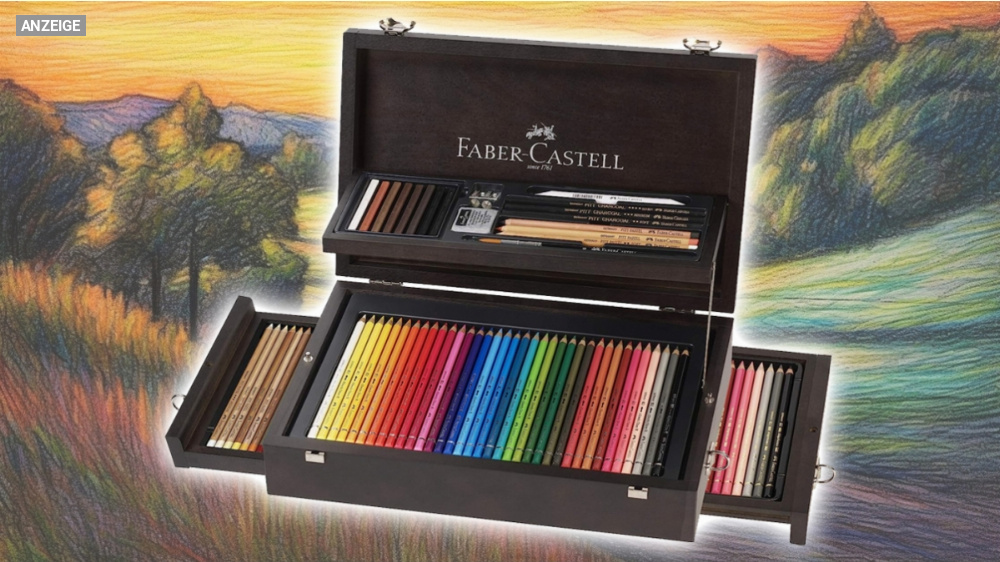 Faber-Castell Polychromos: Großer Rabatt bei Buntstifte-Set mit 125 Teilen im Holzkoffer