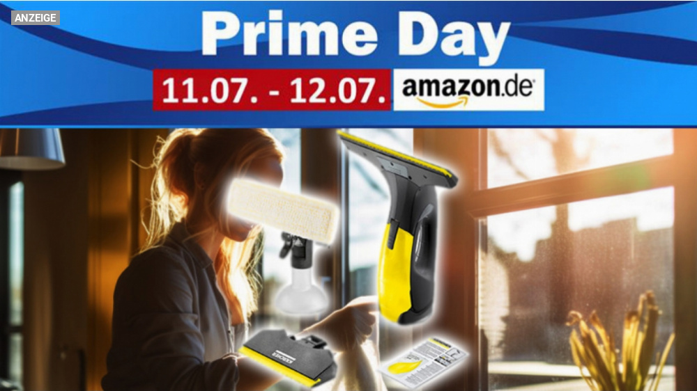 Ein mehr als nur sauberes Prime Day Angebot: Kärcher Akku Fenstersauger im Preis fast halbiert!