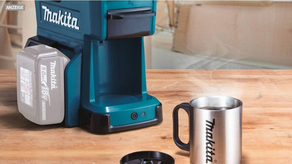 Über 30 % Rabatt auf Makita DCM501Z: Kaffeemaschine für Handwerker nutzt 18V-Akkus