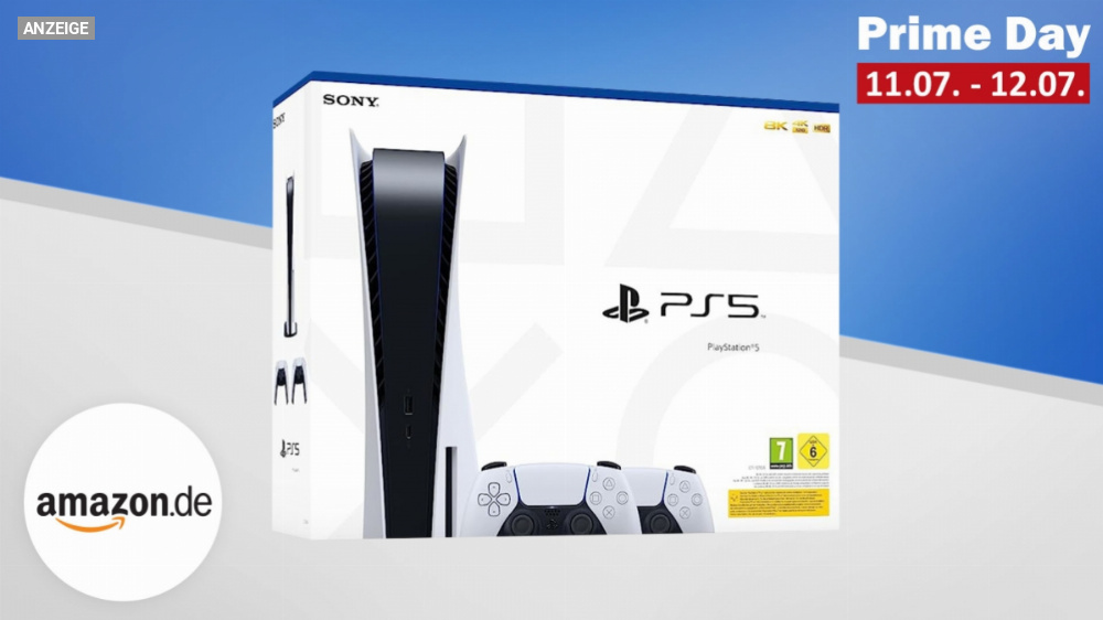 Sensation: PS5-Konsole (Disk-Version) mit 2. Controllern zum Prime Day 100 Euro günstiger