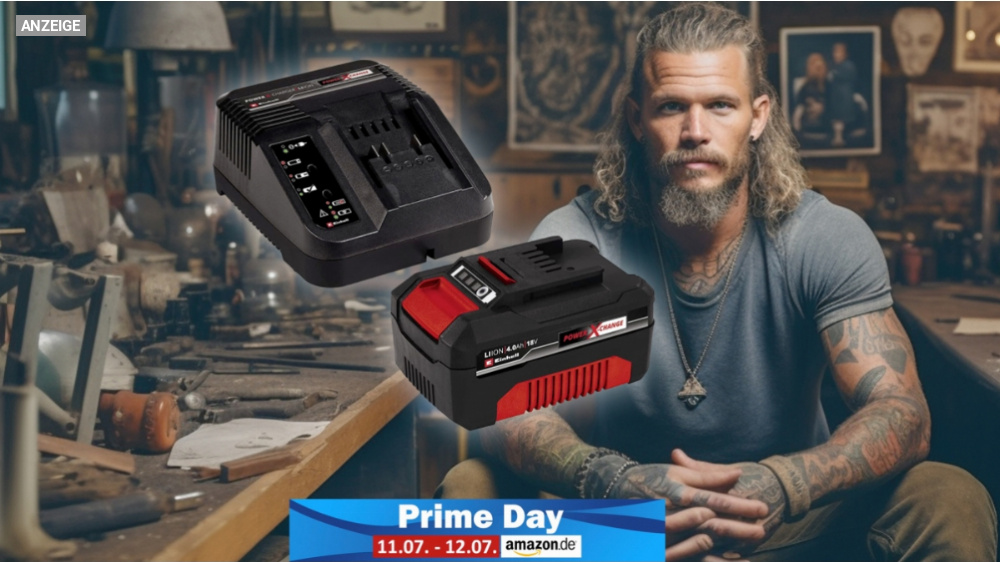 Geht das überhaupt günstiger am Prime Day? Einhell Akku 18V + Ladegerät bei Amazon mit 72 % Rabatt