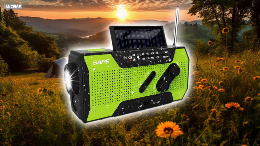 Klare Signale im Sparmodus: Bestseller-Solarradio mit Powerbank-Funktion zum halben Preis!