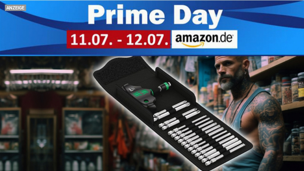 So geht Prime Day: Satte 54 % Rabatt auf den Wera Kraftform Kompakt 400 Handhalter und Bit-Satz