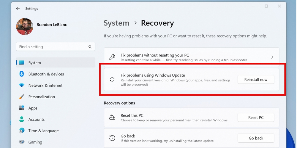 Windows Update Repair-Version im Test unter Windows 11 Version 23H2