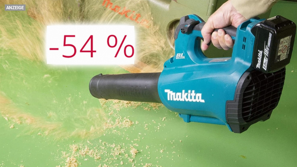 Weniger als die Hälfte zahlen: Makita Akku-Laubbläser stark reduziert