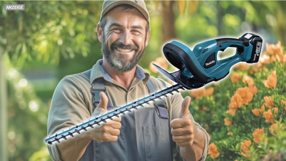 Bestseller über 80 Euro reduziert: Makita Akku-Heckenschere im Angebot (Set mit 18V-Akku + Ladegerät)