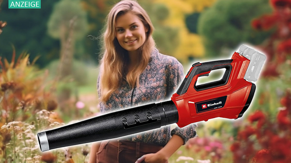 Nirgendwo günstiger: Über 50 Euro sparen bei Einhell Akku-Laubbläser GP-LB 36/210 Li E-Solo