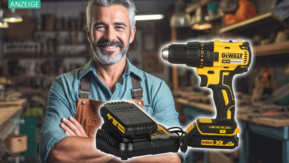 Warum mehr bezahlen? Über 100 Euro Rabatt auf Dewalt Akku-Bohrschrauber + 2× Akku + Ladegerät in Tstak-Box