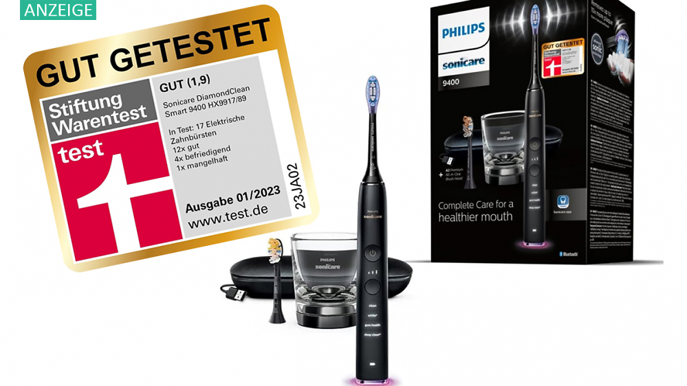 Achtung, Preisrutsch bei Philips Sonicare! Nur kurz über 100 Euro Rabatt auf elektrische Zahnbürste bei Amazon
