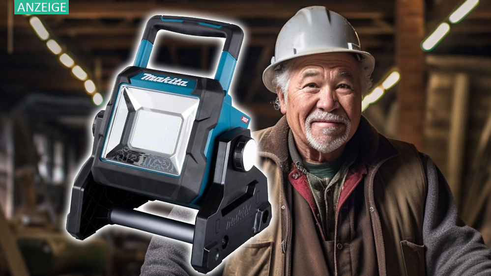 LED-Baustrahler über 80 Euro reduziert: Makita ML003G für Akkus mit 14,4V, 18V und 40V