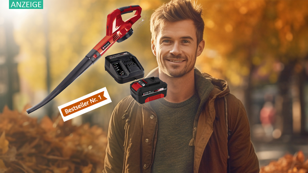 Im Set supergünstig: Einhell Laubbläser + Akku 18V 4,0 Ah & Ladegerät für 64,99 Euro - Amazon-Topseller