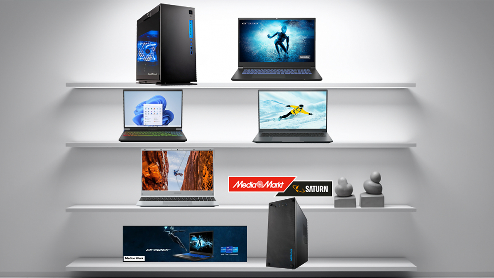 Kurz mit 200€ Rabatt: Gaming-Laptop Medion 17,3" Intel Core i7 16 GB RTX bei Saturn in Medion Week zum Aktionspreis