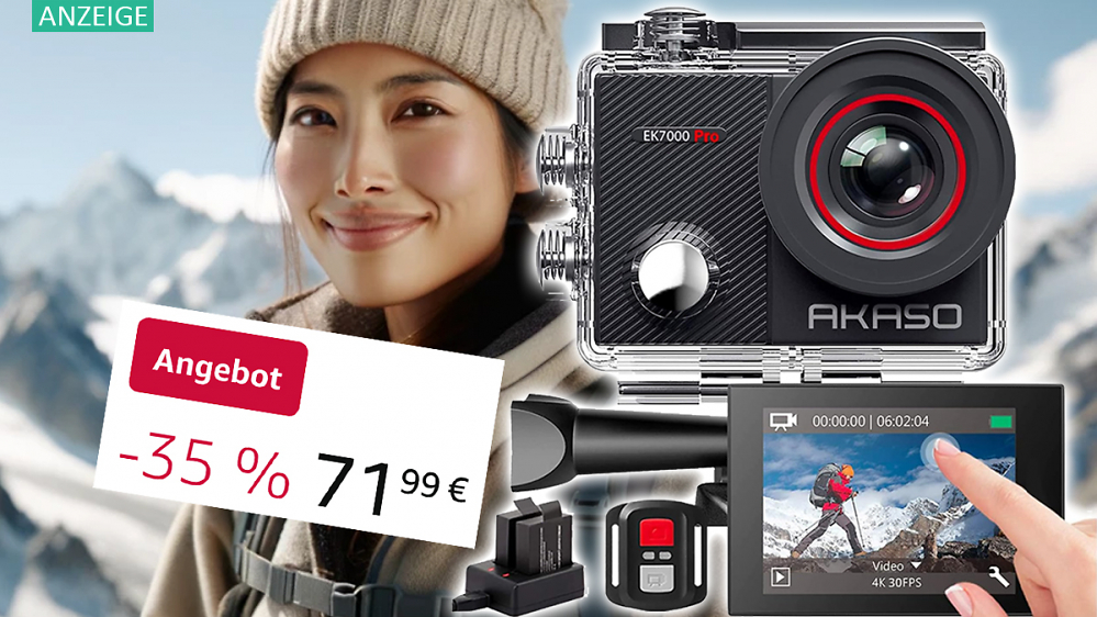 Beliebter als GoPro Hero: Diese super günstige 4K-Actionkamera wollen jetzt alle (Amazon Bestseller)