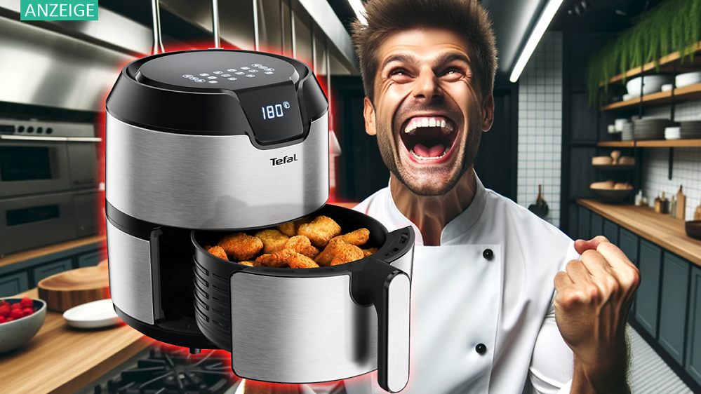 Kostet nicht mal die Hälfte: Tefal Heißluftfritteuse mit Mega-Rabatt bei Amazon
