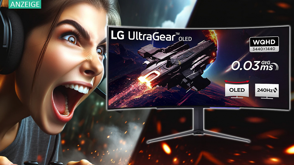 Gigantischer Gaming-Monitor mit gigantischem Rabatt! LG UltraGear Gaming Monitor 45", Curved, OLED, WQHD jetzt um 600 Euro günstiger
