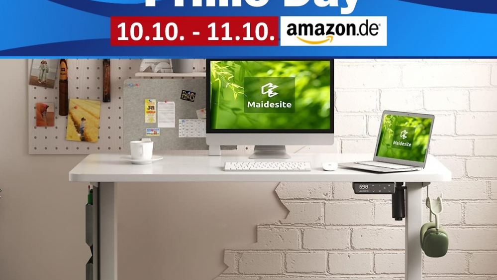 Nicht nur den Rücken schonen: Höhenverstellbare Schreibtische nur noch heute günstig am Prime Day kaufen