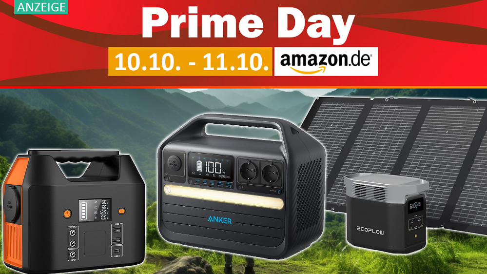Nur noch heute bereits ab unter 100 Euro im Angebot! Über 500 Euro Rabatt auf tragbare Powerstations am Amazon Prime Day