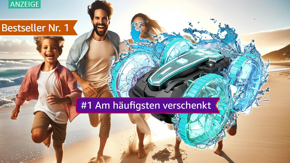 Dieses ferngesteuerte Auto wird gerade tausendfach auf Amazon verschenkt: 43 % Mega-Rabatt auf Amphibienfahrzeug