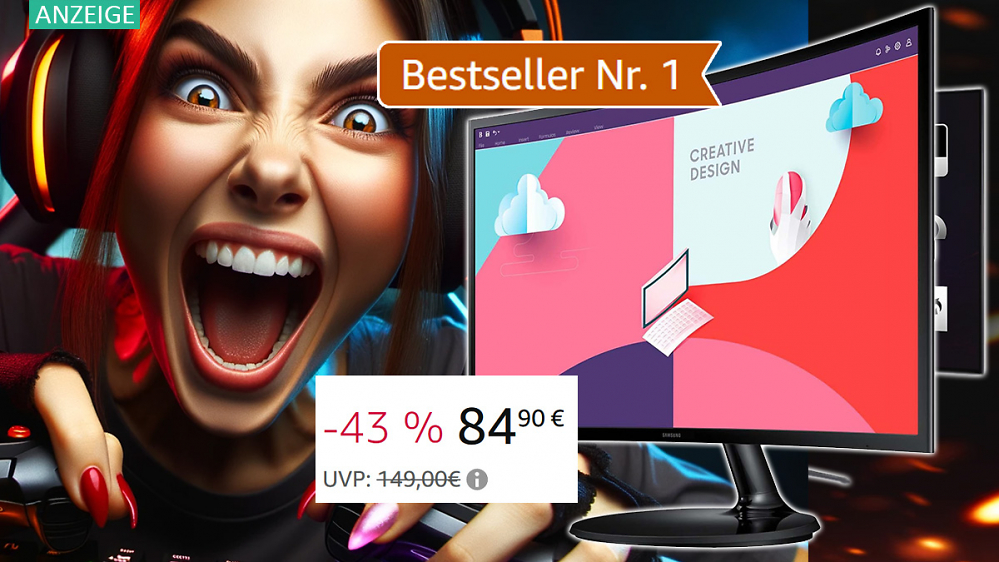 Preisfehler oder Mega-Deal? Unter 85 Euro für den meistverkauften Curved-PC-Monitor-Bestseller dank 43 % Rabatt