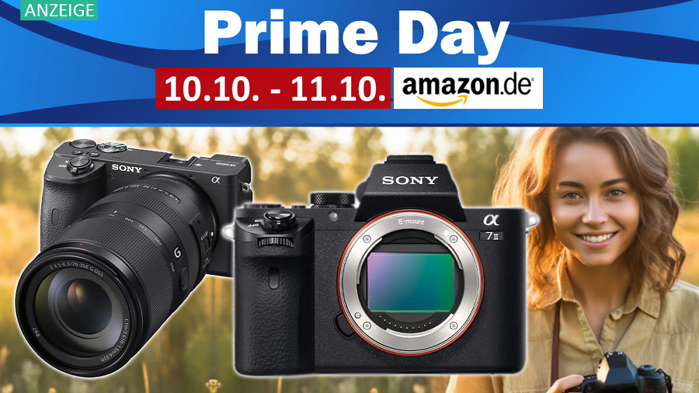 Bis zu 600 Euro Mega-Rabatt am Prime Day: Sony Alpha Kameras und Objektive zu sensationellen Preisen