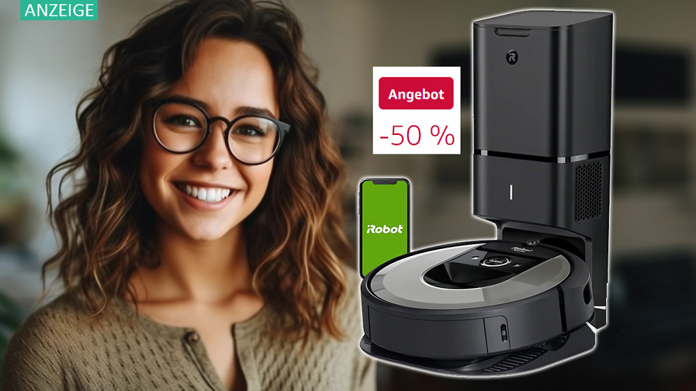 Jetzt zum Tiefstpreis aufsaugen! iRobot Roomba i7+ (i7556) mit 500 Euro Mega-Rabatt im Angebot