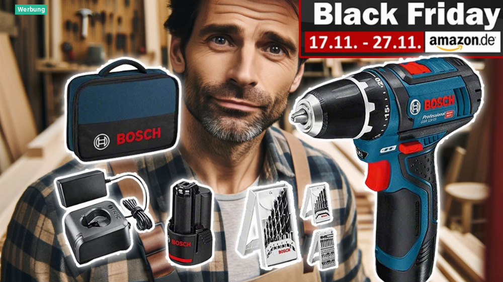 Bosch Akkuschrauber noch günstiger als beim Prime Day! Set mit 2× Akku, Ladegerät & Zubehör in Tasche