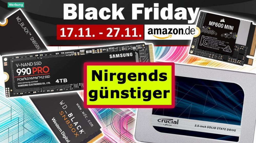 Alles geprüft: Diese Preise schlägt niemand! Die wirklich besten SSD-Angebote beim Amazon Black Friday (NVME & SATA)