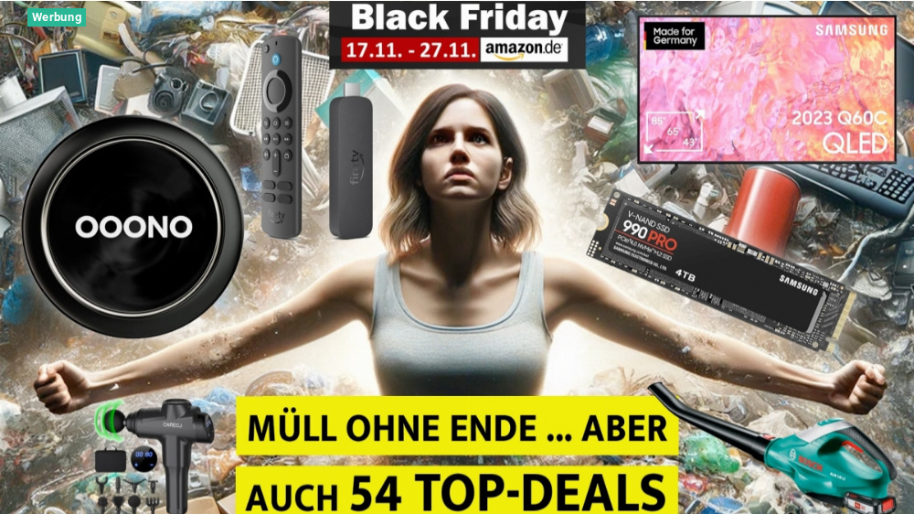 Black Friday: Amazon mit jeder Menge Müll-Deals und diesen 54 Top-Angeboten (Neue Deals am Dienstag)
