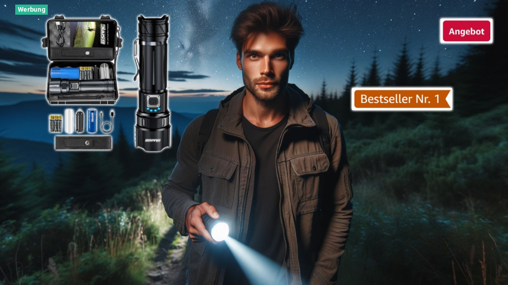Dieser Deal bringt die Erleuchtung: Gut ausgestattete Taschenlampe bei Amazon kurzzeitig zum Sonderpreis einpacken