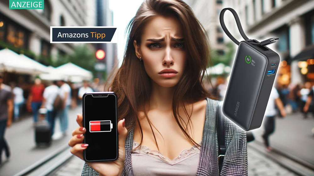 Nie mehr ohne Akku: 10.000-mAh-Powerbank mit integriertem USB-C-Kabel bei Amazon zum Sonderpreis mitnehmen